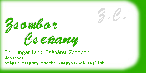zsombor csepany business card