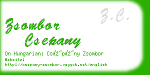 zsombor csepany business card